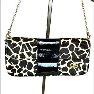 Roberta Gandolfi Animal Print Calf Hair Clutch/Shoulder Bag Perfect Condition